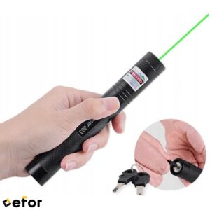 ŞARJLI PİLLİ ANAHTAR EMNİYETLİ YEŞİL LAZER POINTER (50 KM)