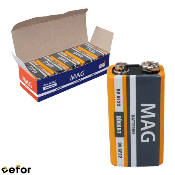 Çinko Karbon 9 Volt Pil (10'lu Paket)