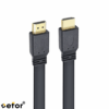 DÜZ SİYAH 1.5 METRE FLAT YASSI GOLD UÇLU HDMI KABLO