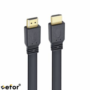 DÜZ SİYAH 1.5 METRE FLAT YASSI GOLD UÇLU HDMI KABLO