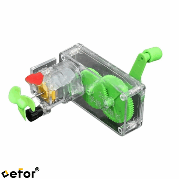 EFOR Mini Elektrik Jenaratörü El Tipi Dinamo DIY Kendin Yap Deney Seti Fen Teknoloji - Demonte