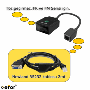 RS232 SERİ PORT HABERLEŞMELİ HAT TİPİ BARKOD OKUYUCU NEWLAND ADAPTÖRÜ İLE BİRLİKTE FM 431 PRO