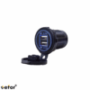 PANO TİP İKİLİ USB 4.2A MAVİ LEDLİ