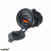 PANO TİP İKİLİ USB USB3.0 + TYPE-C SOKET 12-24V MAVİ