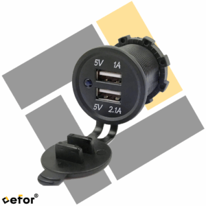 PANO TİPİ USB 8-32V GİRİŞ 5V 1A VE 5V 2,1A ÇIKIŞ KULAKSIZ Ø30MM
