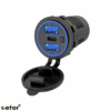 PANO TİP 2'Lİ USB 3.0 + TYPE-C SOKET 12-24V MAVİ
