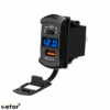 MARİN TİP VOLTMETRELİ 2'Lİ USB 3.0 + TYPE-C
