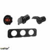 VOLTMETRE + ÇAKMAK GİRİŞİ + 2'Lİ USB + 3'LÜ KULAK PANO TİP 28MM