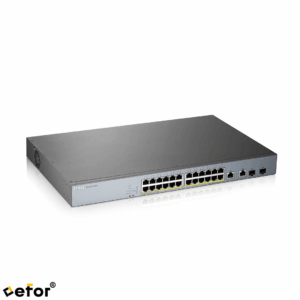 ZyXEL GS1350-26HP — 24 Port, Gigabit, PoE 375W, 2 Port Gigabit SFP, Yönetilebilir, Rackmount Switch