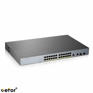 ZyXEL GS1350-26HP — 24 Port, Gigabit, PoE 375W, 2 Port Gigabit SFP, Yönetilebilir, Rackmount Switch