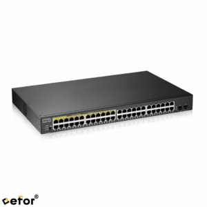 ZyXEL GS1900-48HP V2 — 48 Port, Gigabit, 24 Port PoE 170W, 2 Port Gigabit SFP, Yönetilebilir, Rackmount Switch